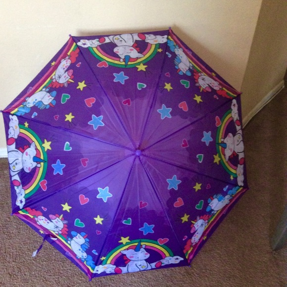 SOLD OUT PInk unicorn kids foldable Umbrella - Picture 2 of 4